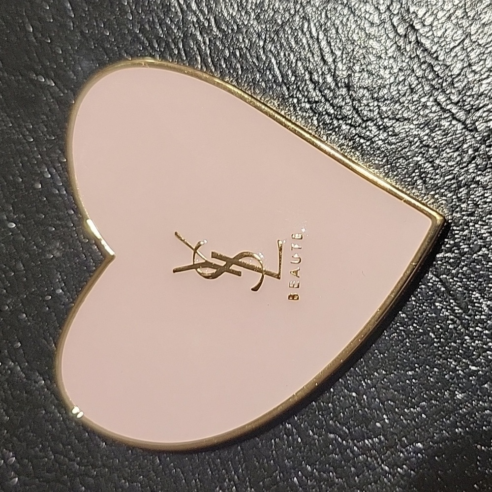Yves Saint Laurent Gold and Silver Heart Mirror.